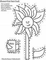 Bible Kids Sunday School Craft Crafts Printable Flower Church Cut Cutout Spring Lessons Holding Activities Summer Children Toddler Sheets Collection sketch template