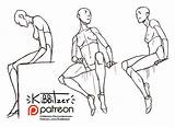 Kibbitzer Pose Tutorials Femm Patron Anatomia Riferimento Artykuł sketch template