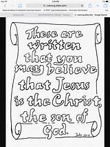 Coloring Pages Bible Kids Sunday School Colouring Verse John Sheets Matthew Verses sketch template