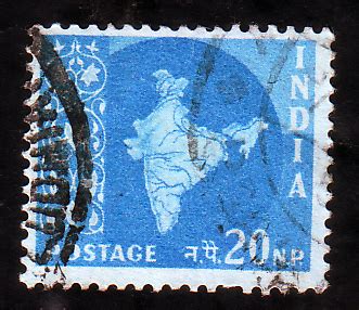 india postage map  india year  np definitive stamp idf