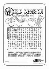 Word Search Vegetables Pages Coloring Cool Fruits Kids Print sketch template