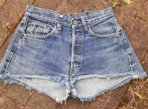 Vtg 60s Levis 501 Selvedge Big E Indigo Denim Redline Jeans Cutoff