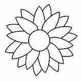 Sunflower Petal Outline sketch template