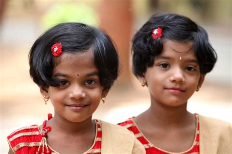 Twin Girls From Cramford English Medium High School In Chittor India