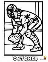 Coloring Baseball Pages Catcher Print Kids Boys Sporty Sports sketch template