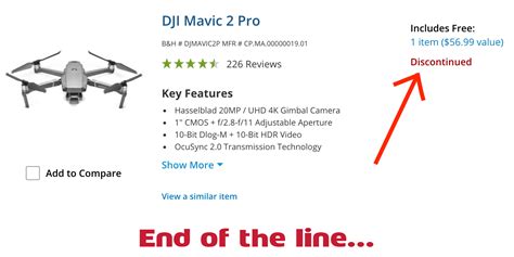 bh shows dji mavic  pro   discontinued dronedj