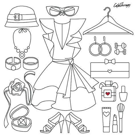 fashion clothes coloring pages  getcoloringscom  printable