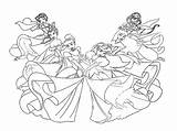 Disney Coloring Princess Pages Princesses Characters Colouring Together Line Drawing Cute Color Sheets Freewebs Ausmalbilder Drawings Dancing Prinzessinnen Clipart Print sketch template