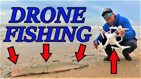 drone fishing dropping baits   phantom  drone gar fishing