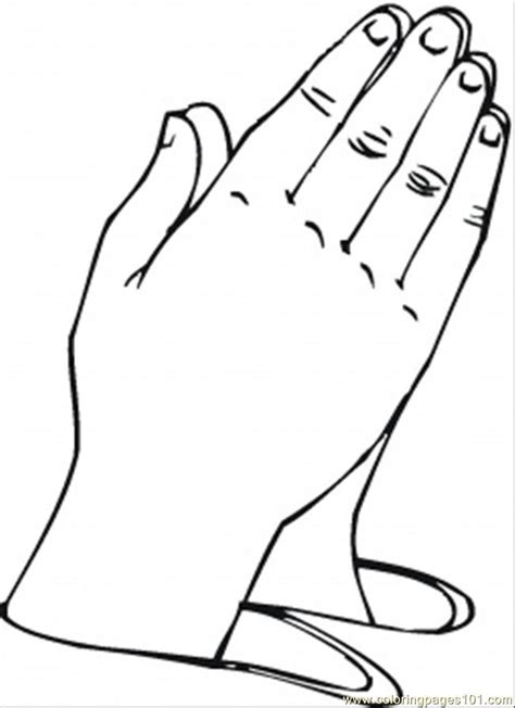 praying hand colouring pages clipartsco