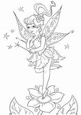 Fairy Coloring Flower Wand Magic Illustration Spring sketch template