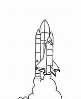 Rocket Shuttle Launch Kennedy Foguete Apollo Espacial Clipartmag Kidsplaycolor Getcolorings Saindo sketch template