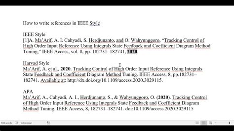 write  ieee style format  references youtube