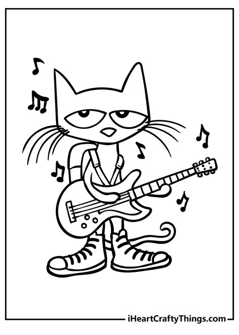 pete  cat coloring page  printable printable form templates