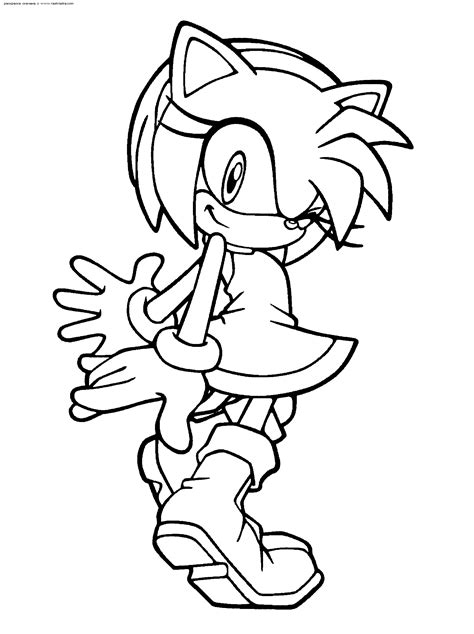 amy rose coloring pages    print