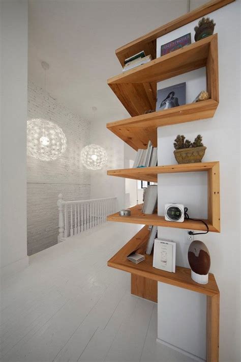 spacious minimalist duplex shelves home decor interior