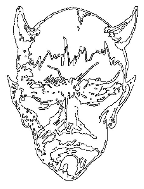halloween coloring pages horned devil