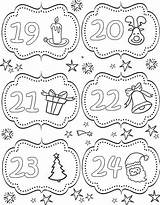 Avvento Dicembre Calendari Dellavvento Ricamo Kleuren Infanzia Getdrawings Calendrier Avent Kerstkleurplaten Adulti sketch template