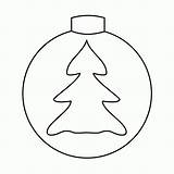 Coloring Christmas Ornament Pages Tree Kids sketch template