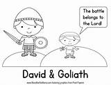 Goliath Coloring Preschoolers Prek Martha Mama Scripture sketch template