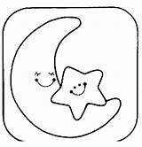 Estrellas Mond Malvorlagen Sterne Colorea Malvorlage Paint Misti Applique Stern Sketchite Babyzimmer sketch template