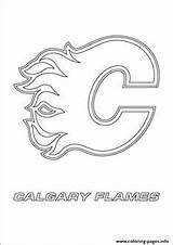 Coloring Hockey Pages Nhl Logo Flames Calgary Printable Colouring Sport Sports Logos Print Color Maple Sheets Toronto Book Rules Senators sketch template