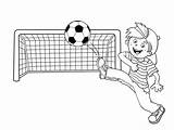 Kicking Ball Soccer Boy Outline Coloring Vectors Vector Pages Dreamstime Illustrations Getdrawings sketch template