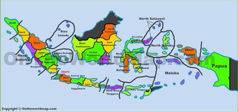 administrative map of indonesia