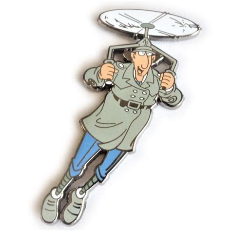 Inspector Gadget 80s Cartoon Helicopter Hat Jacket Tie Tack Lapel Pin