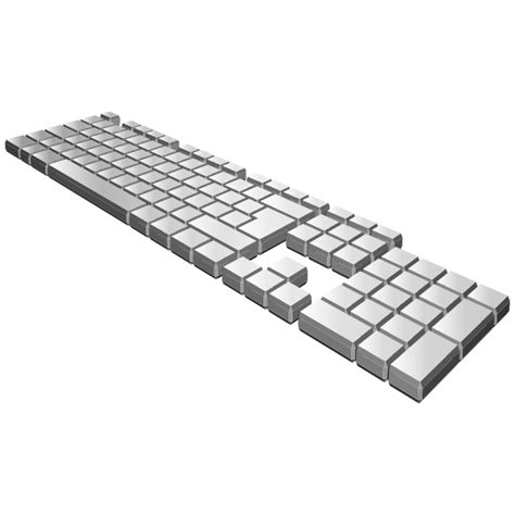 blank gray keyboard vector image  svg