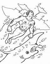 Coloring Pages Aquaman Getdrawings Lego sketch template