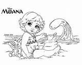 Moana Coloring Pages Baby Printable Color Disney Drawing Princess Te Colouring Print Online Scribblefun Sheets Lineart Kids Ka Colors Para sketch template