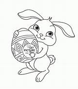 Coloring Bunny Pages Easter Printable Clipart Cute Kids Library sketch template