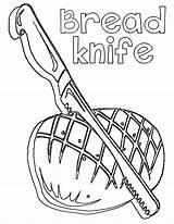 Coloring Knife Pages Comments sketch template