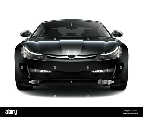 black sports generic car front view stock photo alamy