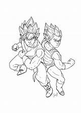 Goku Vegeta Ssgss Coloring Pages Drawing Lineart Wallpaper Deviantart Color Printable Drawings Getdrawings Getcolorings Trunks Wallpapersafari sketch template