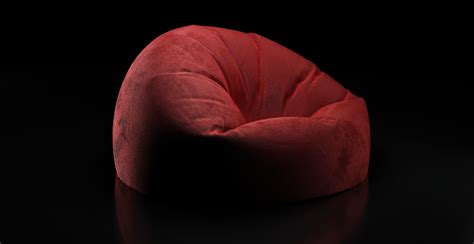 3d animated room bean bag chair cgtrader