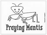 Bugs Mantis Praying Easypeasyandfun Peasy Preying sketch template