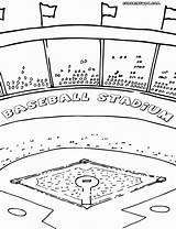Baseball Field Coloring Color Pages Getcolorings Printable sketch template