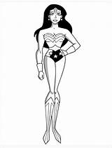 Coloring Superhero Pages Template Women Wonder Templates Colouring sketch template