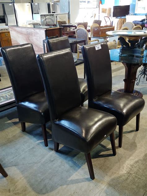 brown leather dining chairs  auctions