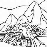 Machu Picchu Pichu Peru Coloring Choose Board Pages sketch template