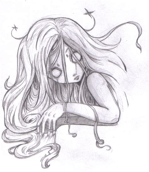 scary emo girl sketch p  suicidal voodoo doll  deviantart