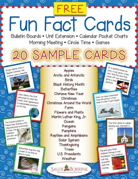 fun fact cards pack fun facts  fun teaching fun