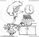 Kitchen Messy Cartoon Woman Clip Outline Panicking Toonaday Royalty Illustration Rf Clipart Ron Leishman 2021 sketch template