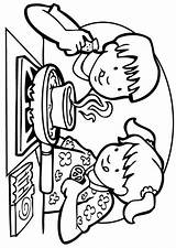 Koken Kleurplaat Kinderen Kochen Leren Terwijl Rekenkleurplaat Sinterklaas Cocinar Schoolplaten Colorear Cuisiner Cucinare Malvorlage Kleurplaten Disegno Educima Educol sketch template