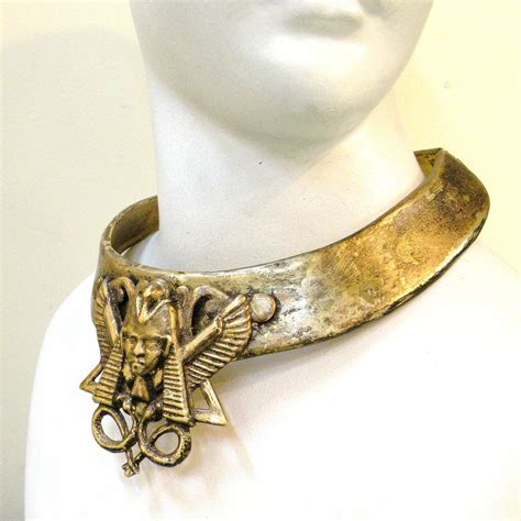 Double Hinged Collar Egyptian Revival Pharaoh Necklace From