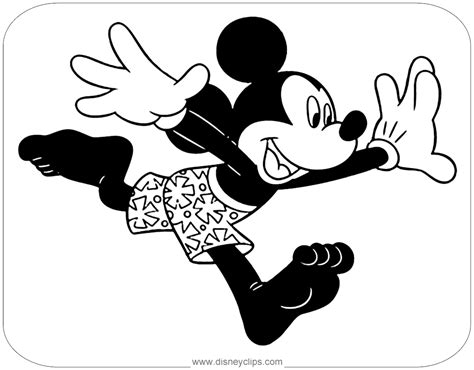 mickey mouse summer coloring pages disneyclipscom