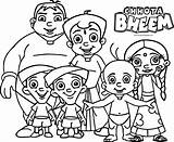 Bheem Chhota Friends Coloring Camera Pages Cartoon Wecoloringpage sketch template