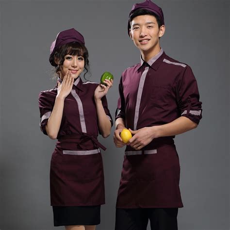 long sleeve hotel staff uniform hotel reception uniform women men chinese restaurant waiter